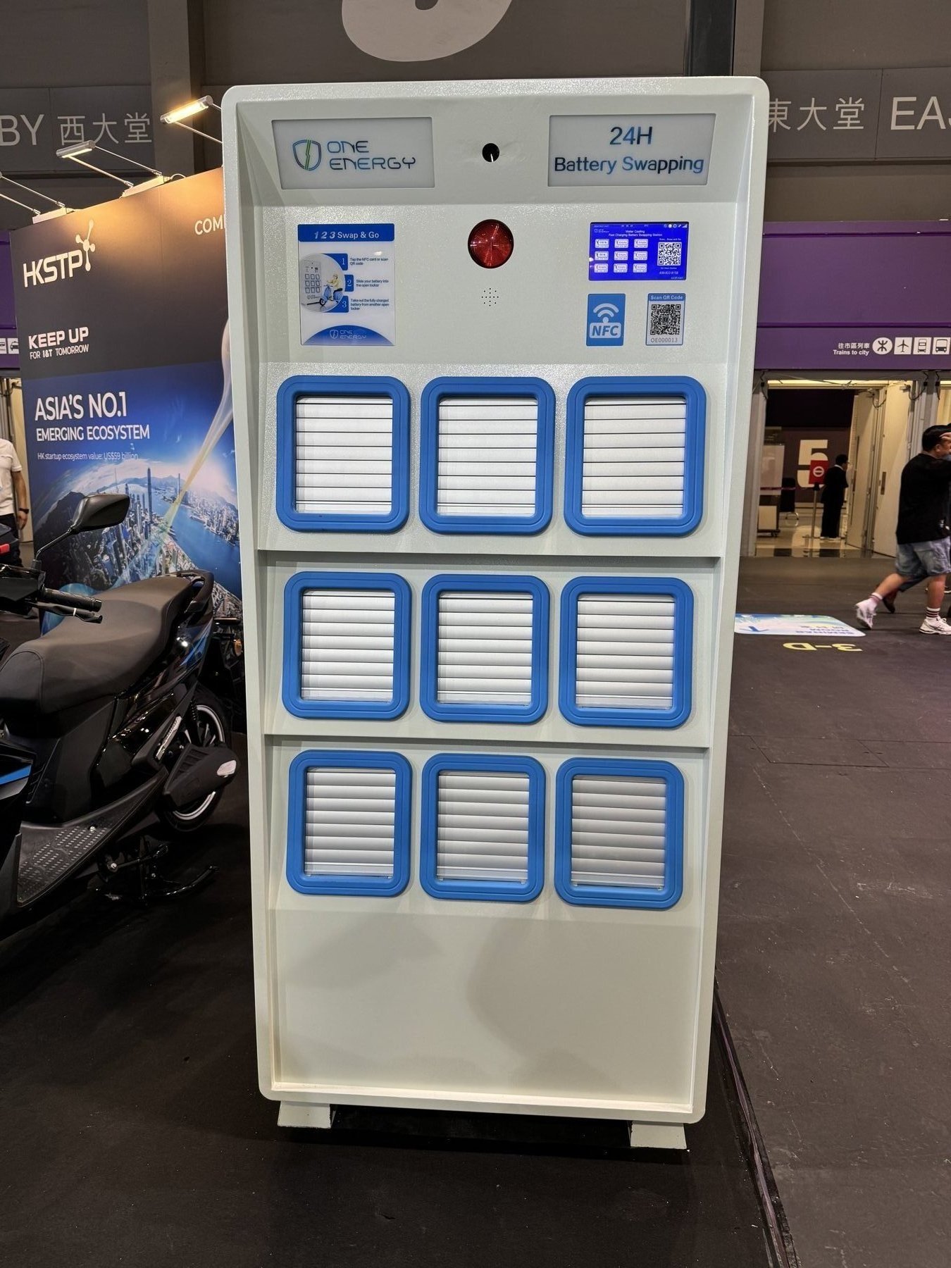 Station de swap batterie ONE ENERGY — système éprouvé par 500 000+ utilisateurs en Asie